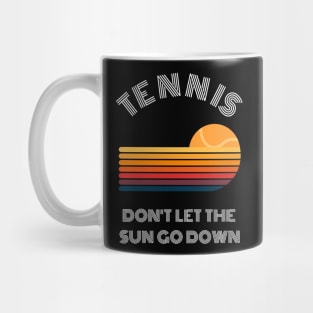 Vintage Retro Sunset Tennis Mug